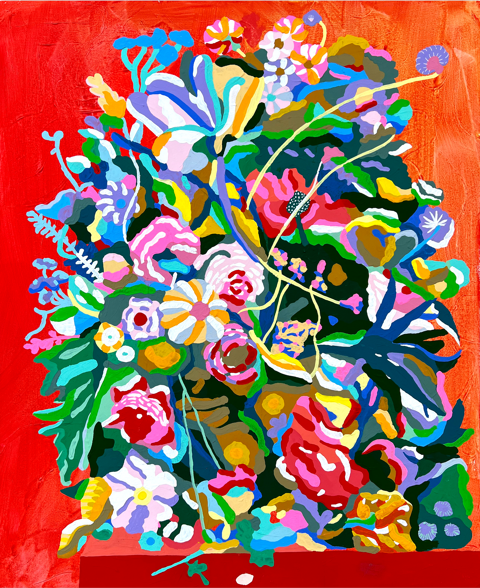 Mike Perry - Vase of Flowers From My Childhood Trips To The Art Museum, 2023