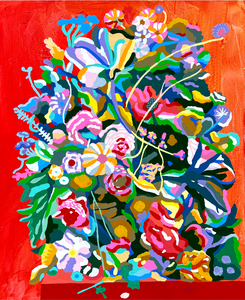 Mike Perry - Vase of Flowers From My Childhood Trips To The Art Museum, 2023